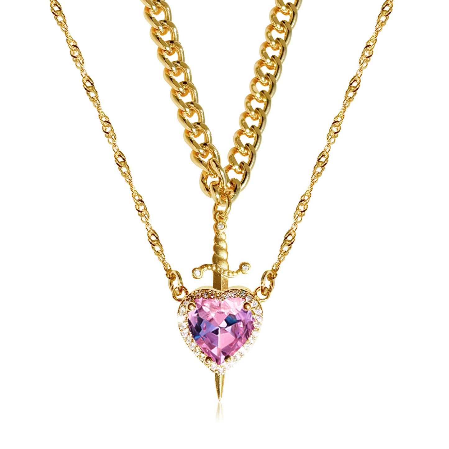 Arrow Through The Heart Necklace