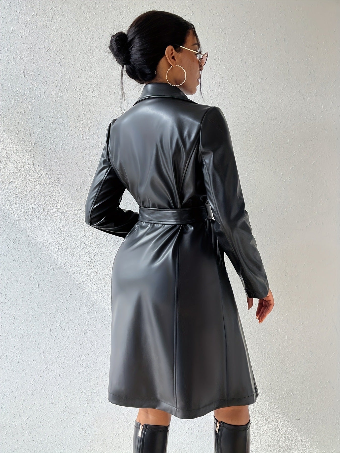 Long Sleeve Leather Jacket