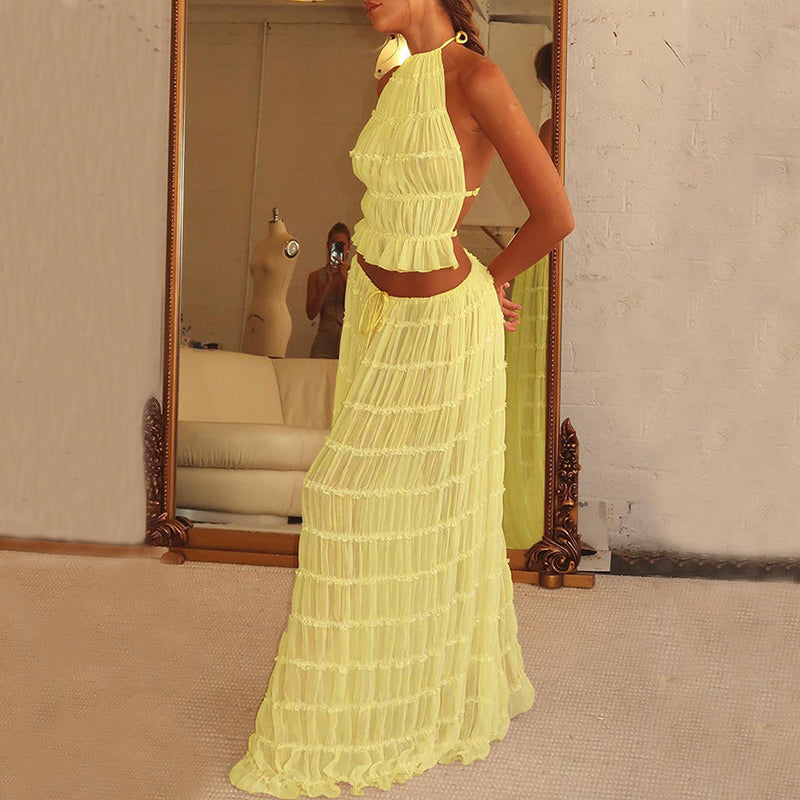 2 Piece Sleeveless Dress Set