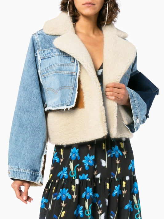 Denim Fur Lined Jacket