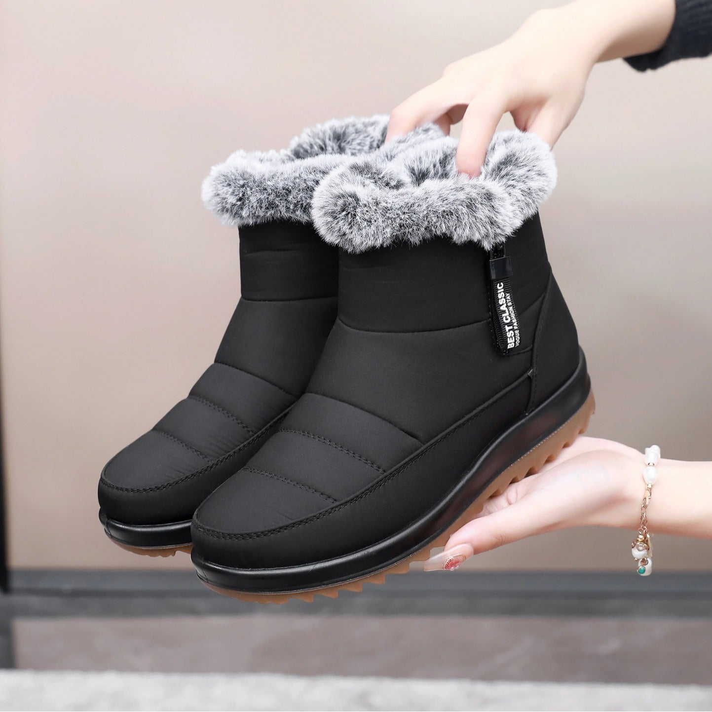 Plush Fur Snow Boot