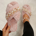 Cross Fur Slipper