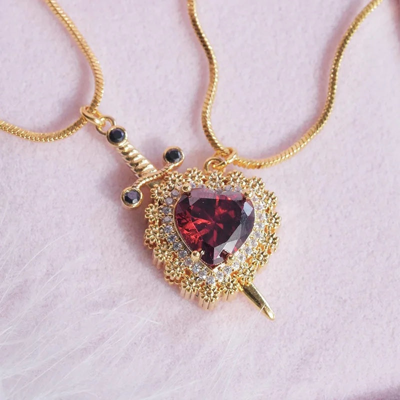 Arrow Through The Heart Necklace