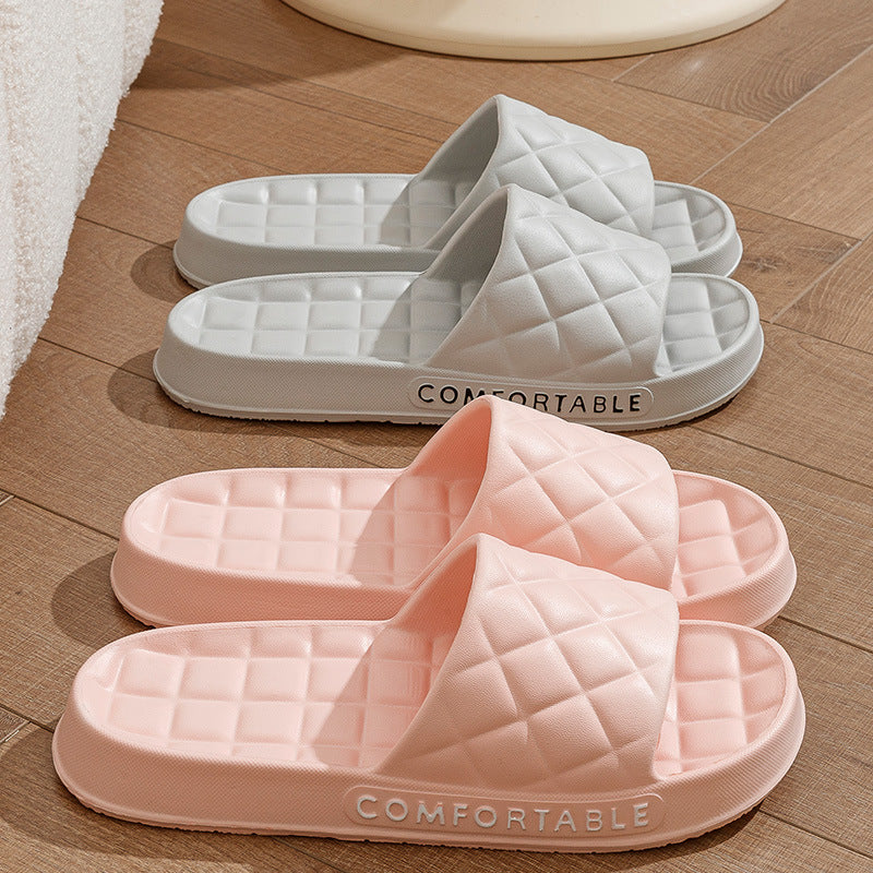 Plaid Soft-Soled Slippers