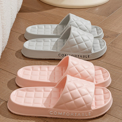 Plaid Soft-Soled Slippers