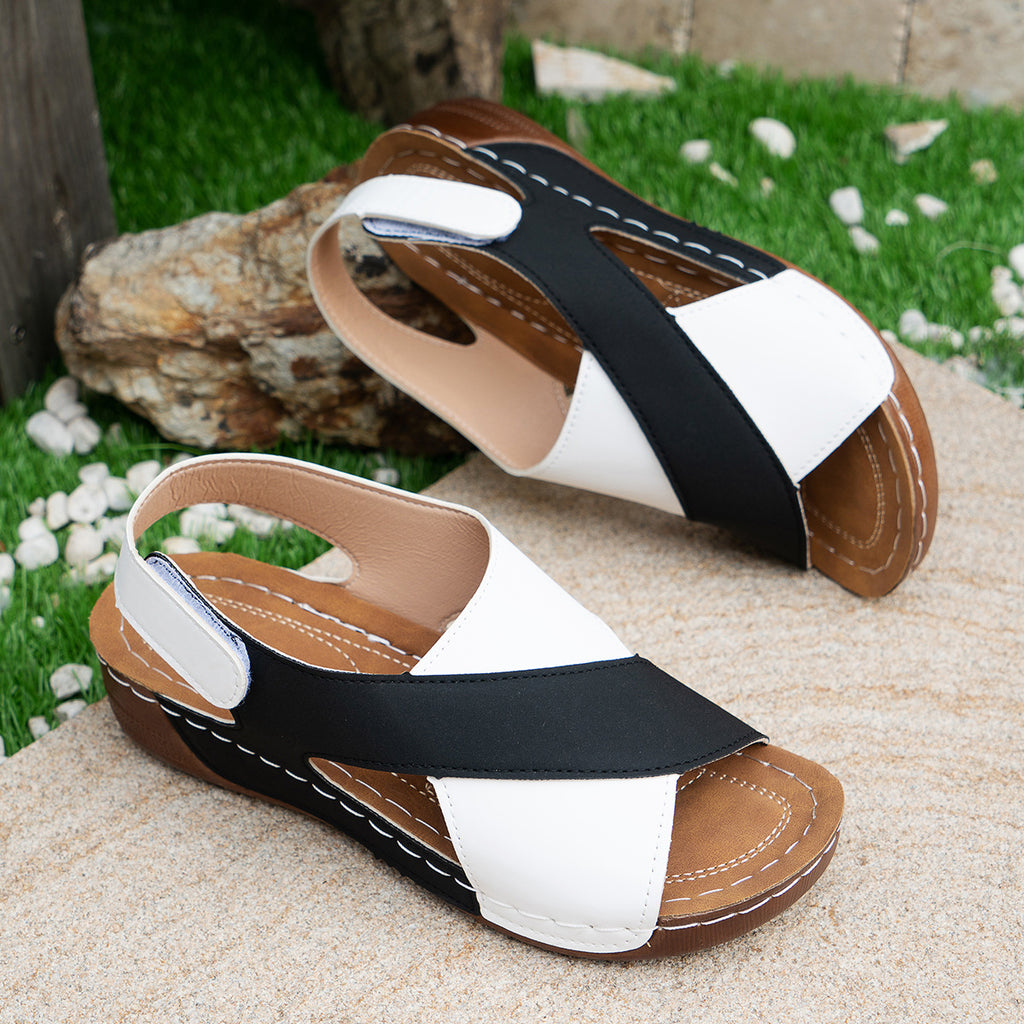 Cross-Strap Wedges Sandals
