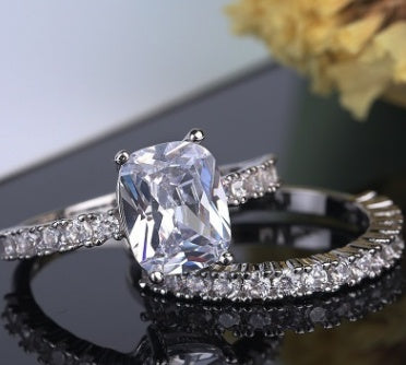Double Stackable Diamond Ring Set