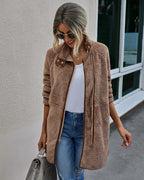Warm Pocket Fur Coat