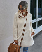 Warm Pocket Fur Coat