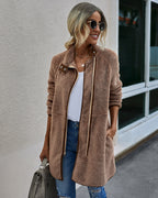 Warm Pocket Fur Coat