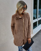 Warm Pocket Fur Coat