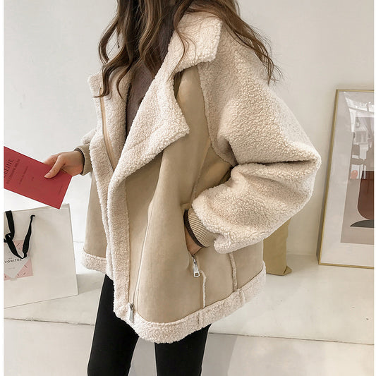 Suede Lamb Line Jacket