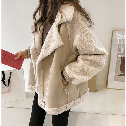 Suede Lamb Line Jacket