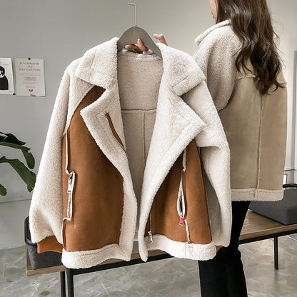 Suede Lamb Line Jacket