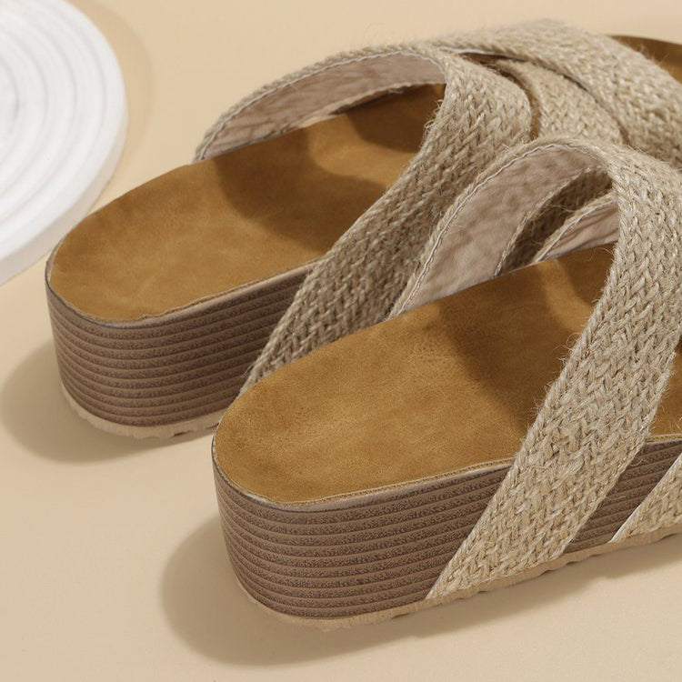 Cross-Strap Sandals