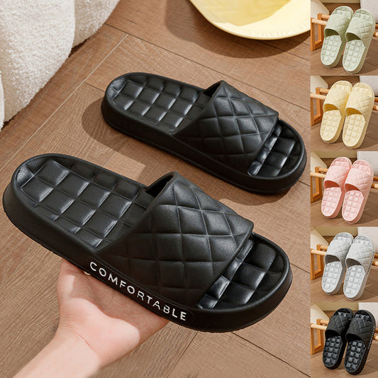 Plaid Soft-Soled Slippers