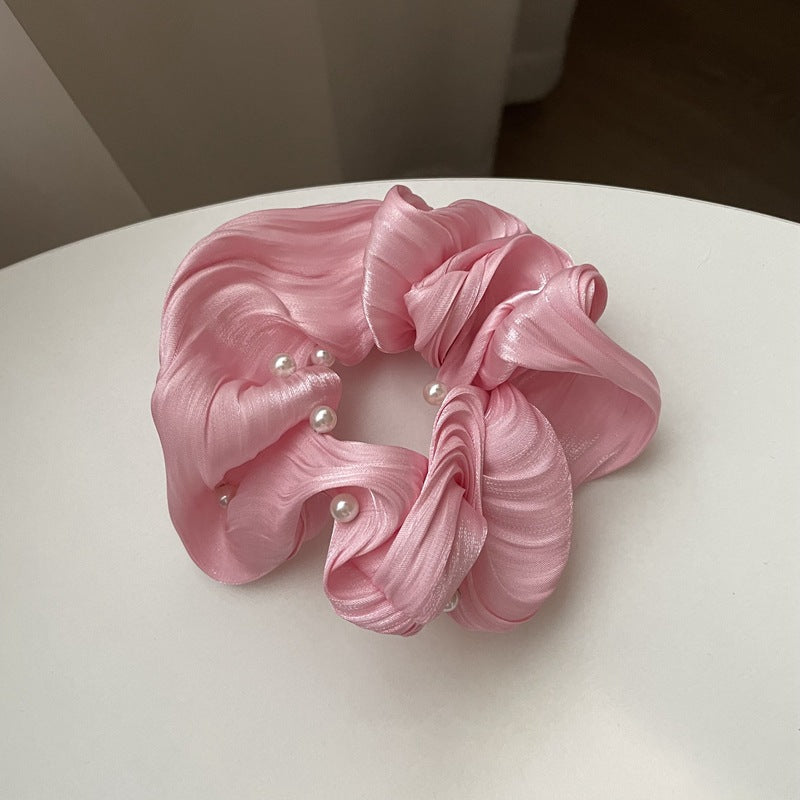 Ruffled Silk Scrunchie