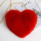 Plush Heart Shoulder Bag