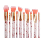 10 Piece Marble Makeup Brush Set