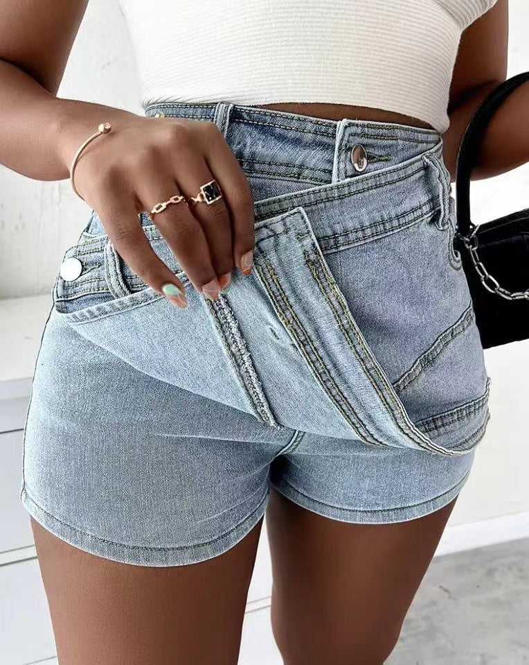 Vintage Denim Waist Wrap Skirt