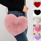 Plush Heart Shoulder Bag