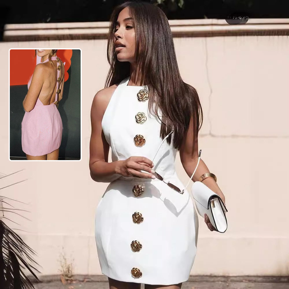 Sleeveless Backless Dress