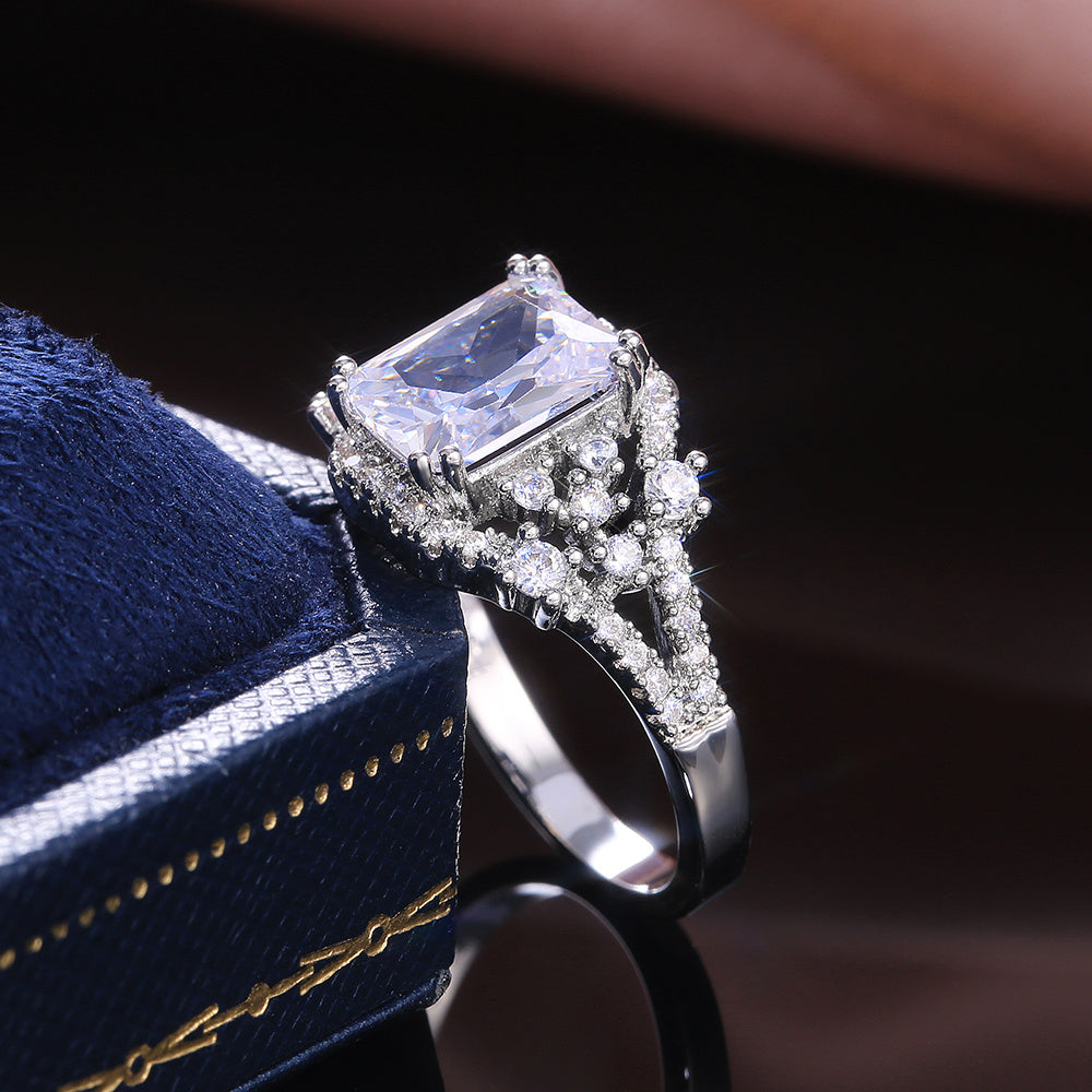 Silver Princess Zircon Ring