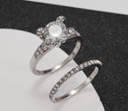 Double Stackable Diamond Ring Set
