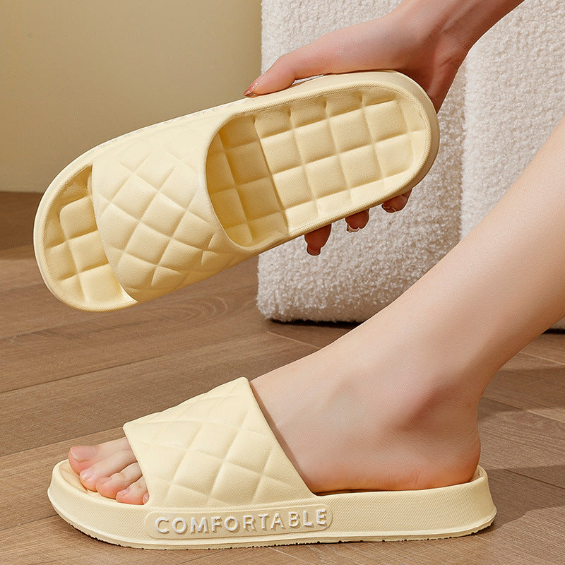 Plaid Soft-Soled Slippers