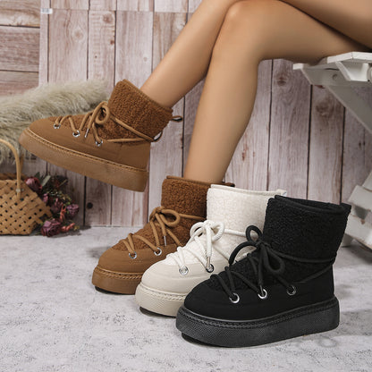 Lace-Up Snow Boots