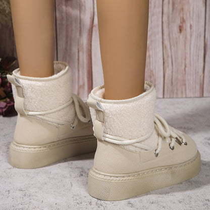 Lace-Up Snow Boots
