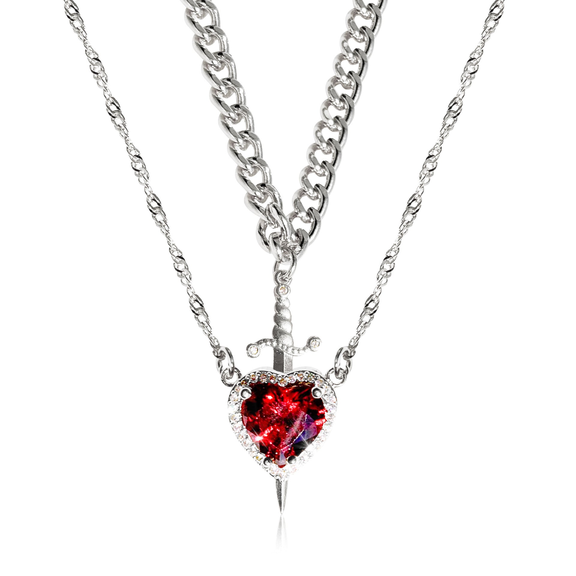 Arrow Through The Heart Necklace