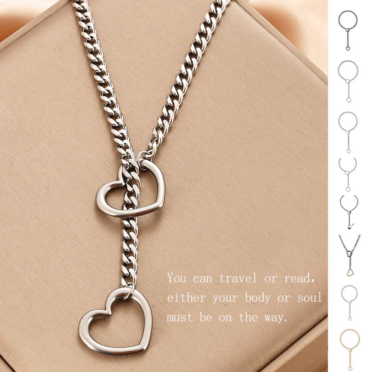 Lariat Heart Necklace