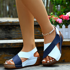 Cross-Strap Wedges Sandals