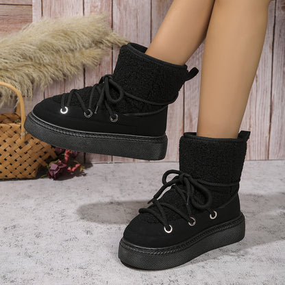 Lace-Up Snow Boots