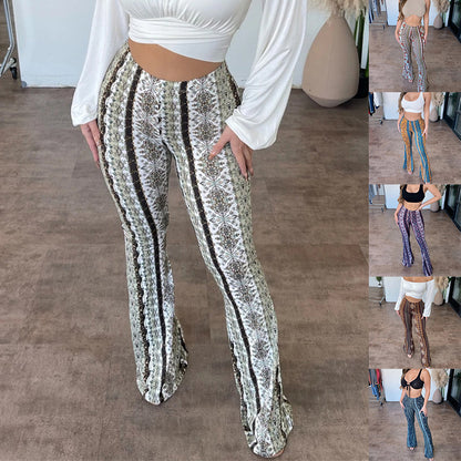High Waist Elastic Slim Pants
