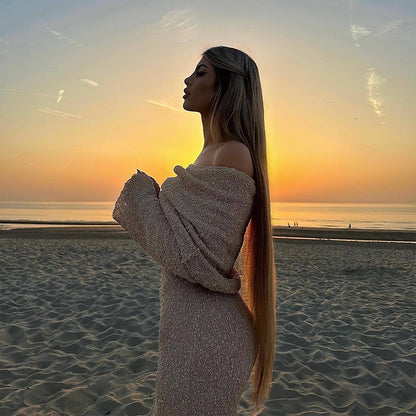 Knitted Long-Sleeved Dress