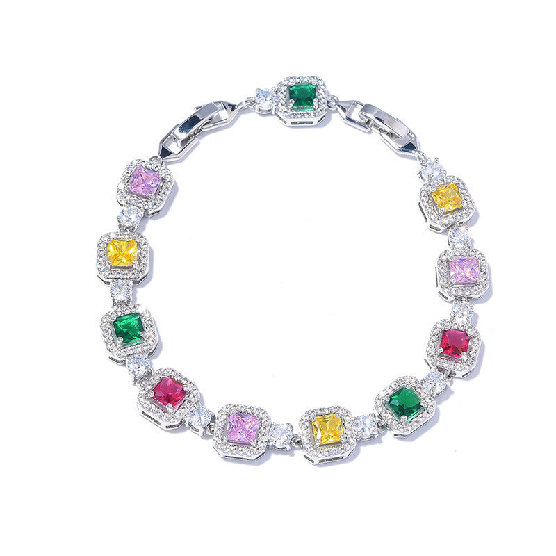 Adjustable Color Zircon Bracelet