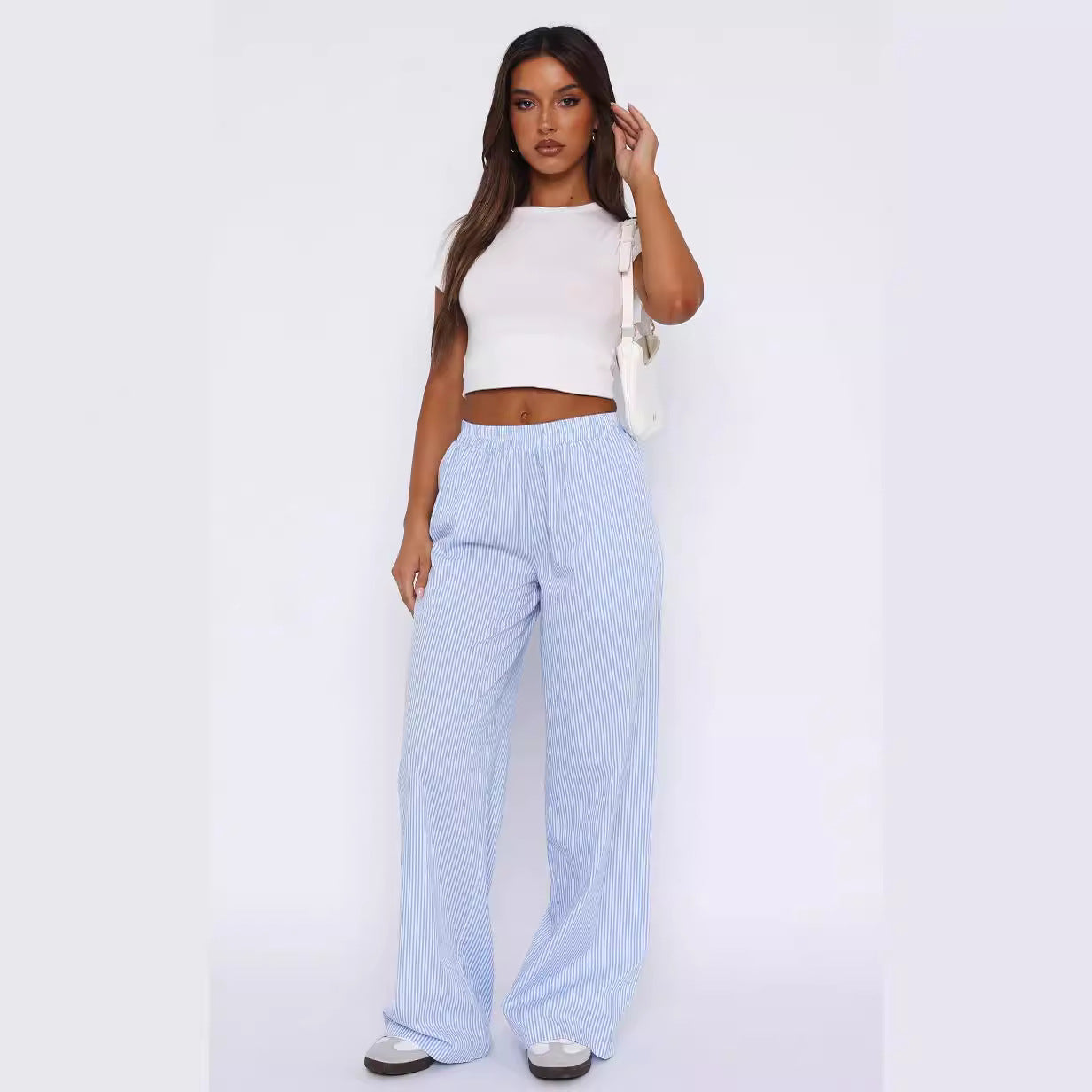 Striped Wide Leg Pants