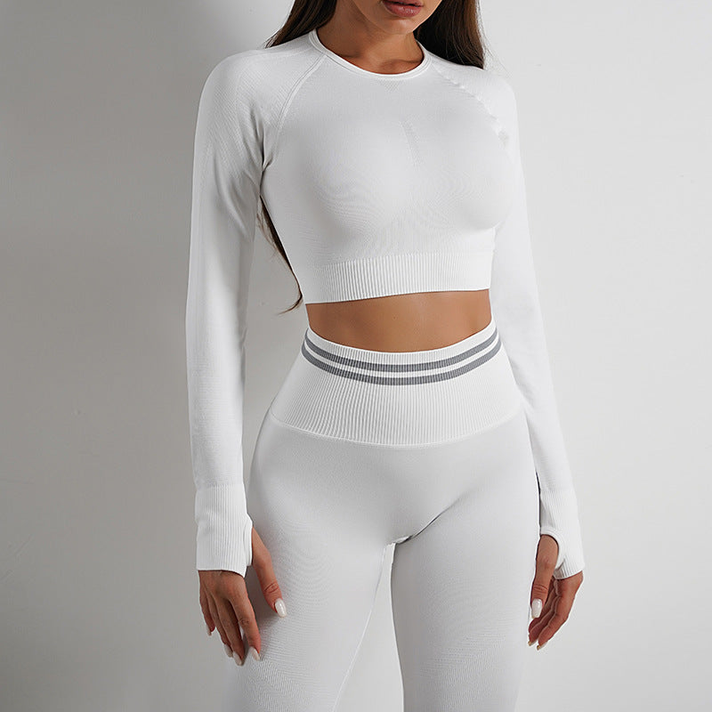 Seamless Yoga Pants Long Sleeve Set