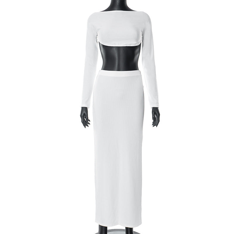 Two Piece Slim Fit Long Skirt