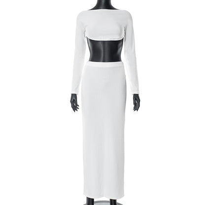 Two Piece Slim Fit Long Skirt