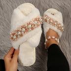 Cross Fur Slipper