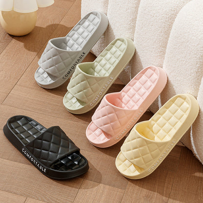 Plaid Soft-Soled Slippers