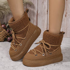 Lace-Up Snow Boots