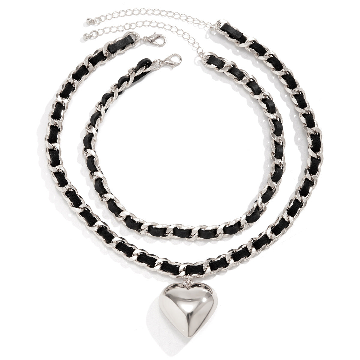 Double-Layer Heart Necklace