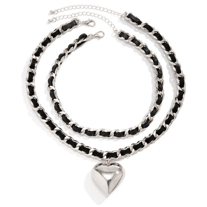 Double-Layer Heart Necklace