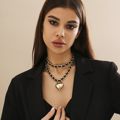Double-Layer Heart Necklace