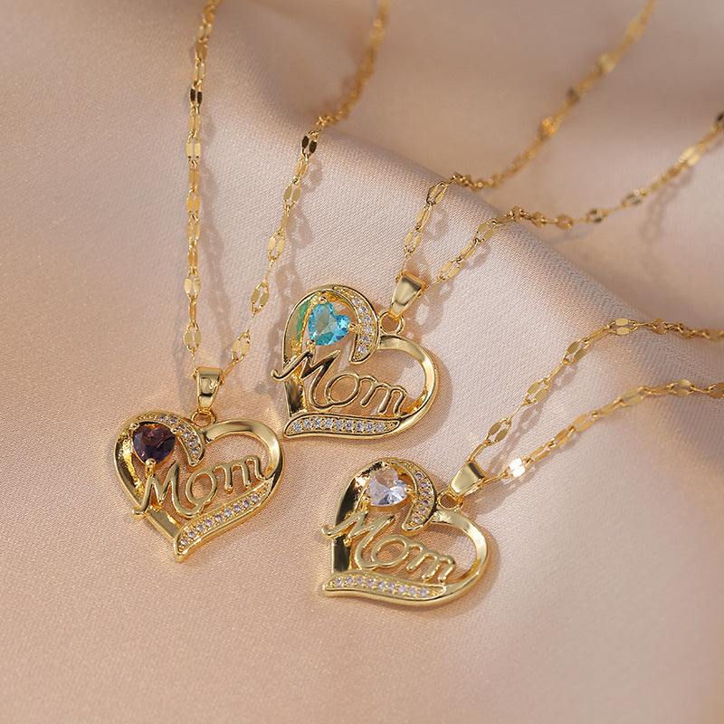 Mom Heart Necklace