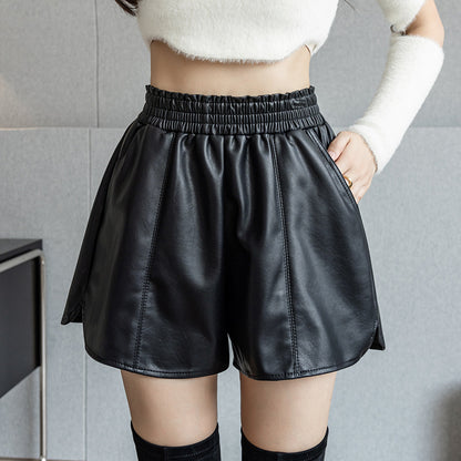 Leather High Waist Shorts